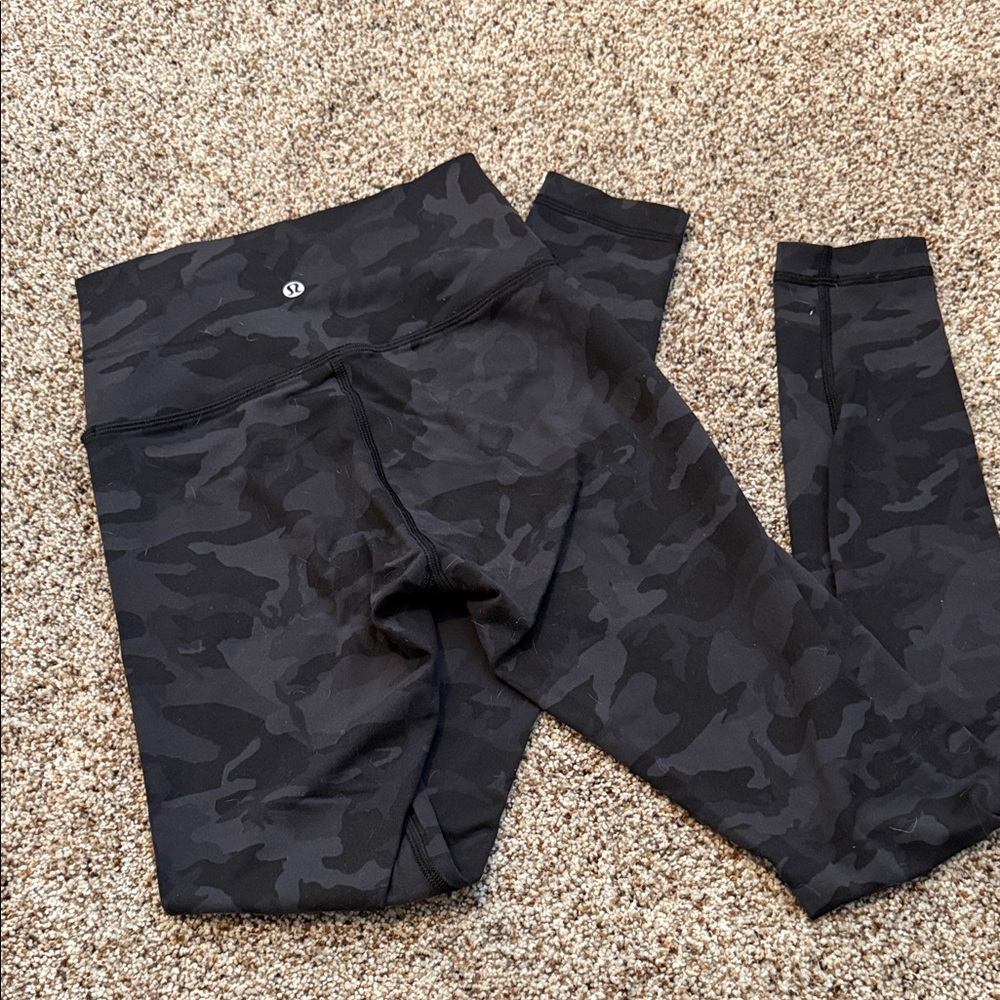 lululemon athletica Black Camo Leggings